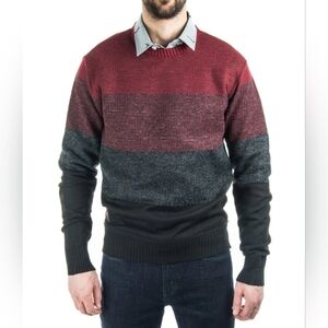Point Zero Men's Colorblock Knit Semi-fitted Sweater Size XXL